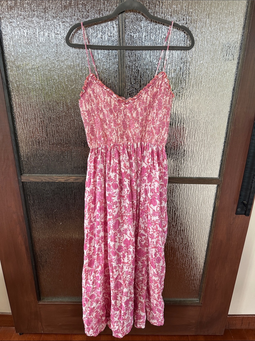 Free People Pink Floral Smocked Maxi Dress - Picture 7 of 13